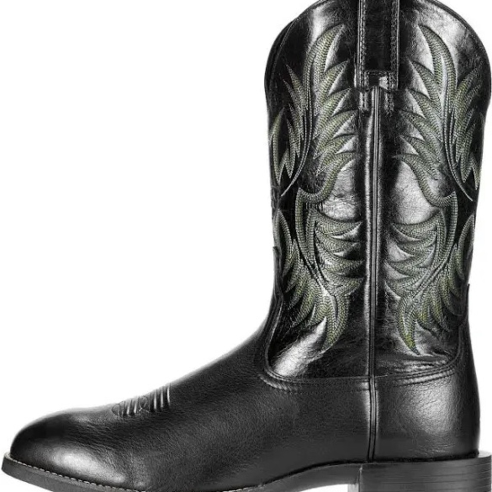 NWOT Black Heritage Stockman Western Boot